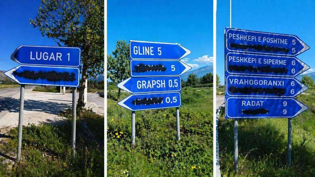 Μετά τη συνάντηση Ράμα–Μητσοτάκη, βανδαλισμοί σε ελληνικές επιγραφές στη Δρόπολη